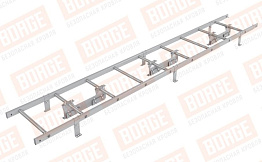 Лестница кровельная Borge для фальцевой кровли оцинкованная RAL 7004, 2,7 м