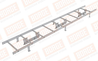 Лестница кровельная Borge для фальцевой кровли оцинкованная RAL 7004, 2,7 м