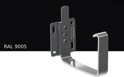 Кронштейн желоба короткий KROP PVC Квадрат с плоским креплением для системы D 135/80*80 мм, RAL 9005