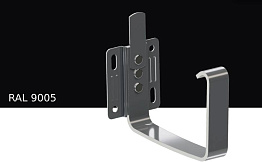 Кронштейн желоба короткий KROP PVC Квадрат с плоским креплением для системы D 135/80*80 мм, RAL 9005