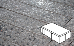 Плитка тротуарная Готика, City Granite FINO, Брусчатка Б.2.П.6, Галенит, 200*100*60 мм