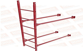 Лестница фасадная Borge (нижняя секция) оцинкованная RAL 3003, 1,8 м