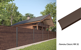 Забор-жалюзи Aquasystem PE RoofTop Шелк, Classic, RR 32, гладкая