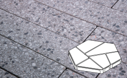 Плитка тротуарная Готика Granite FINERRO, Полигональ Б.8.Фсм.8, Галенит, 893*780*80 мм