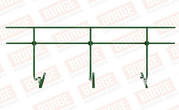 Кровельное ограждение Borge для черепичной кровли оцинкованное RAL 6002, 300*120 см