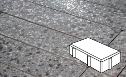 Плитка тротуарная Готика, Granite FINO, Брусчатка В.2.П.10/Г.2.П.10, Галенит, 200*100*100 мм