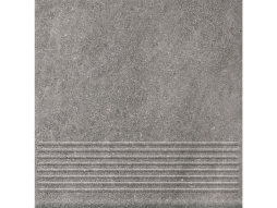 Клинкерная ступень с насечками Paradyz Mattone Sabbia, Grafit, 300*300*8,5 мм