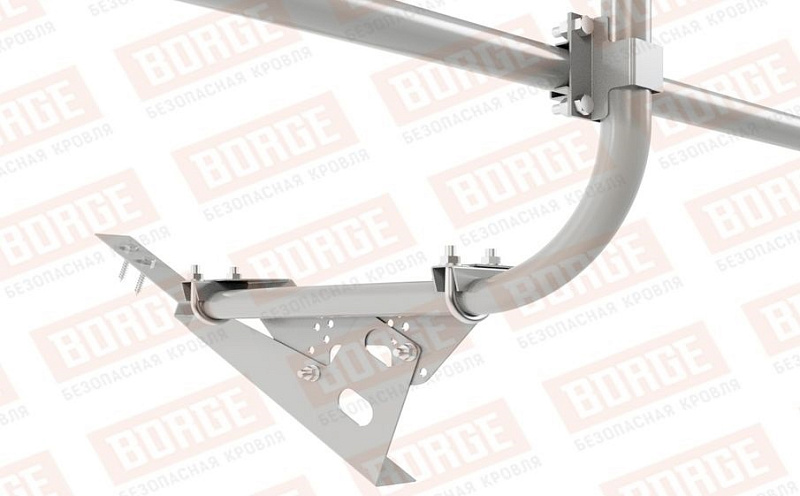 Кровельное ограждение Borge для черепичной кровли оцинкованное RAL 9006, 300*60 см