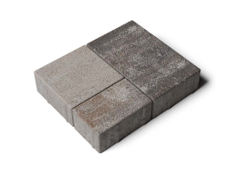 Плитка тротуарная Старый город Б.1.Фсм.6 колормикс гладкий тайга, комплект 3 шт, толщина 60 мм