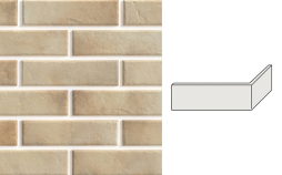 Термопанель угловая на пенополистироле (ППС) с клинкерной плиткой BestPoint Retro Brick Salt 115/236*456*50 мм