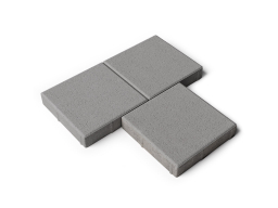 Плитка тротуарная Квадрат А.2.К.4 стандарт гладкий серый, 200*200*40 мм