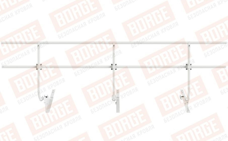 Кровельное ограждение Borge для кровли из композитной черепицы оцинкованное RAL 9003, 300*90 см