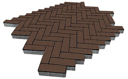 Плитка тротуарная SteinRus Паркет Б.2.П.6, гладкая, коричневый, 210*70*60 мм