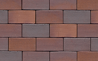 Клинкерная брусчатка Muhr №04 Rotbraun-bunt, 200*100*52 мм