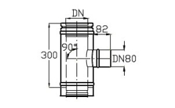 Тройник для дымохода Schiedel ICS 25 SW 80 90 град., D 130/180 мм