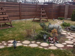 Тротуарная плитка ИНТЕРКАМ Деревянные круги 3000, 220*220*50 мм