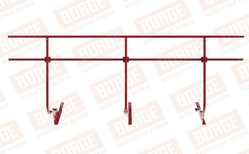 Кровельное ограждение Borge для черепичной кровли оцинкованное RAL 3003, 300*120 см