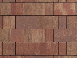 Плитка тротуарная Старый город Б.1.Фсм.6 колормикс гладкий вулкан, комплект 3 шт, толщина 60 мм