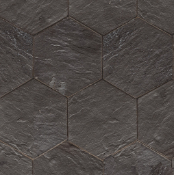 Клинкерная брусчатка Muhr №15 Schwarz-bunt edelglanz, гексагон 200*52 мм