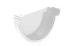 Заглушка правая Galeco для системы PVC D 130/100 мм, RAL 9010