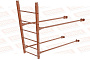 Лестница фасадная Borge (нижняя секция) оцинкованная RAL 8004, 1,8 м