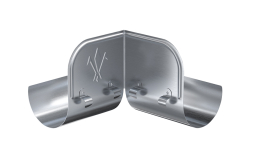 Ограничитель перелива угловой Aquasystem оцинкованная сталь для системы D 125/90, 0,2*0,2 м