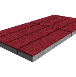 Плитка тротуарная SteinRus Гранада Б.7.П.8, Native, винный, 600*200*80 мм