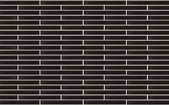 Клинкерная плитка под кирпич King Klinker FREE ART 17 Onyx black гладкая LF, 490*52*14 мм