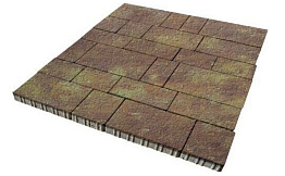 Плитка тротуарная SteinRus Инсбрук Тироль Б.4.Псм.6, Old-age, ColorMix Порто, толщина 60 мм