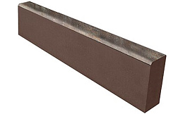 Тротуарный бордюр садовый SteinRus БР 100.20.8R Colormix Берилл, гладкий, полный прокрас, 1000*200*80 мм