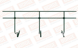 Кровельное ограждение Borge для черепичной кровли оцинкованное RAL 6005, 300*120 см