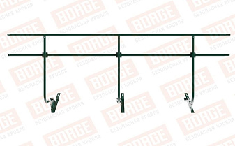 Кровельное ограждение Borge для черепичной кровли оцинкованное RAL 6005, 300*120 см