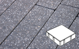 Плитка тротуарная Готика Granite FINERRO, Квадрат В.1.К.8, Ильменит 150*150*80 мм