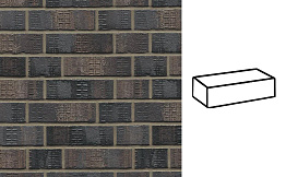 Кирпич клинкерный Westerwaelder Klinker WK 815F, Schwarz-bunt Edelglanz bes. Fuss., 240*55*71 мм