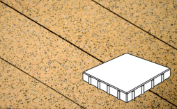 Плитка тротуарная Готика, Granite FINO, Квадрат Б.4.К.8, Жельтау, 400*400*80 мм
