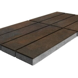 Плитка тротуарная SteinRus Гранада Б.7.П.8, гладкая, ColorMix Штайнрус, 600*200*80 мм