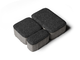 Плитка тротуарная Классико Б.4.КО.6 стоунмикс черный, комплект 3 шт, толщина 60 мм