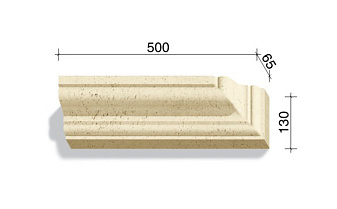 Угловой элемент для наличников и карнизов White Hills Тиволи 720-04, 500*65*130