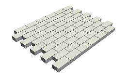 Плитка тротуарная SteinRus Прямоугольник Б.6.П.6 гладкая, белый, 200*100*60 мм