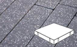 Плитка тротуарная Готика Granite FINERRO, Квадрат Б.6.К.8, Ильменит 600*600*80 мм