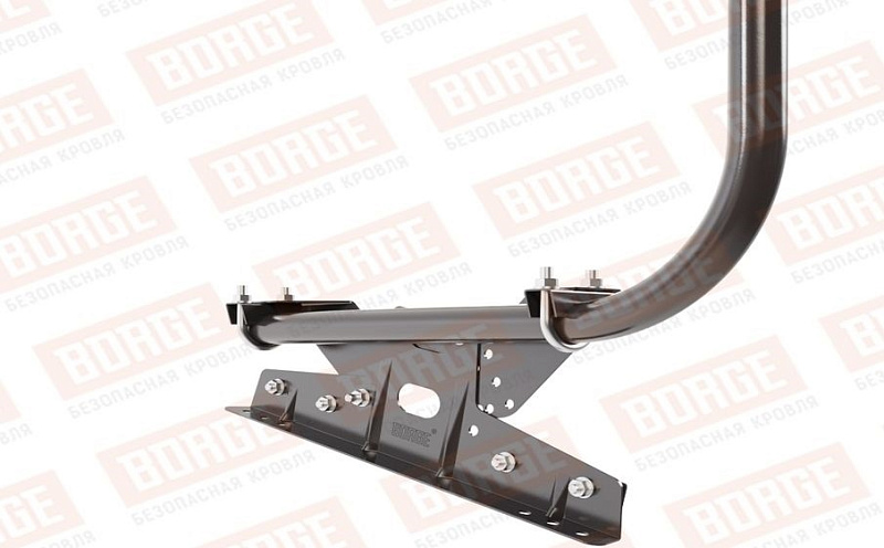 Кровельное ограждение Borge для фальцевой кровли оцинкованное RAL 8019, 300*90 см