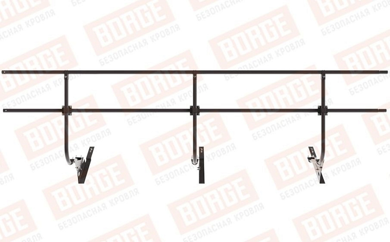 Кровельное ограждение Borge для черепичной кровли оцинкованное RAL 8019, 300*90 см