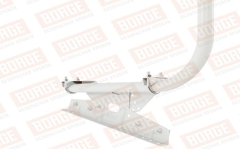 Кровельное ограждение Borge для фальцевой кровли оцинкованное RAL 9003, 300*120 см