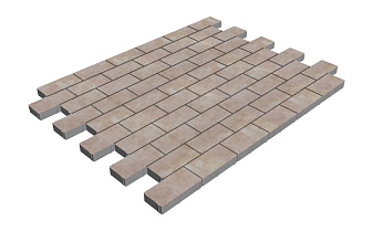 Плитка тротуарная SteinRus Прямоугольник А.6.П.4, гладкая, Охра, 200*100*40 мм