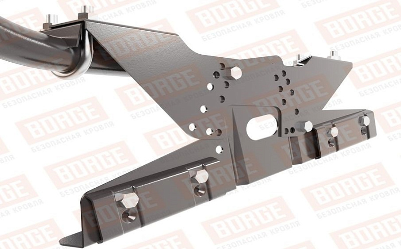 Кровельное ограждение Borge для фальцевой кровли оцинкованное RAL 8019, 300*90 см