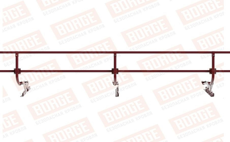 Кровельное ограждение Borge для фальцевой кровли оцинкованное RAL 3005, 300*60 см