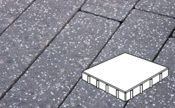 Плитка тротуарная Готика Granite FINERRO, Квадрат Б.4.К.8, Ильменит 400*400*80 мм
