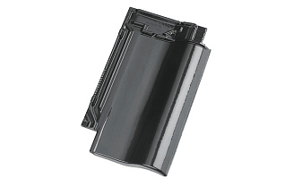 Керамическая черепица рядовая Koramic Alegra 15 Deep Black Noble Engobe
