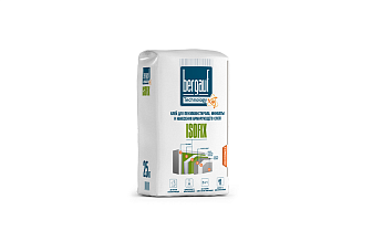 Клей для пенополистирола, минваты и нанесения армирующего слоя Bergauf ISOFIX, 25 кг