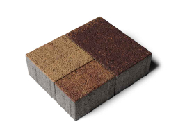 Плитка тротуарная Старый город Б.1.Фсм.8 листопад гранит осень, комплект 3 шт, толщина 80 мм